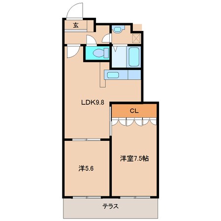 五条駅 徒歩6分 1階の物件間取画像